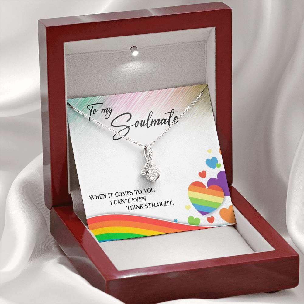 Rainbow Heart Gift For Soul Mate When It Comes To You Alluring Beauty Necklace