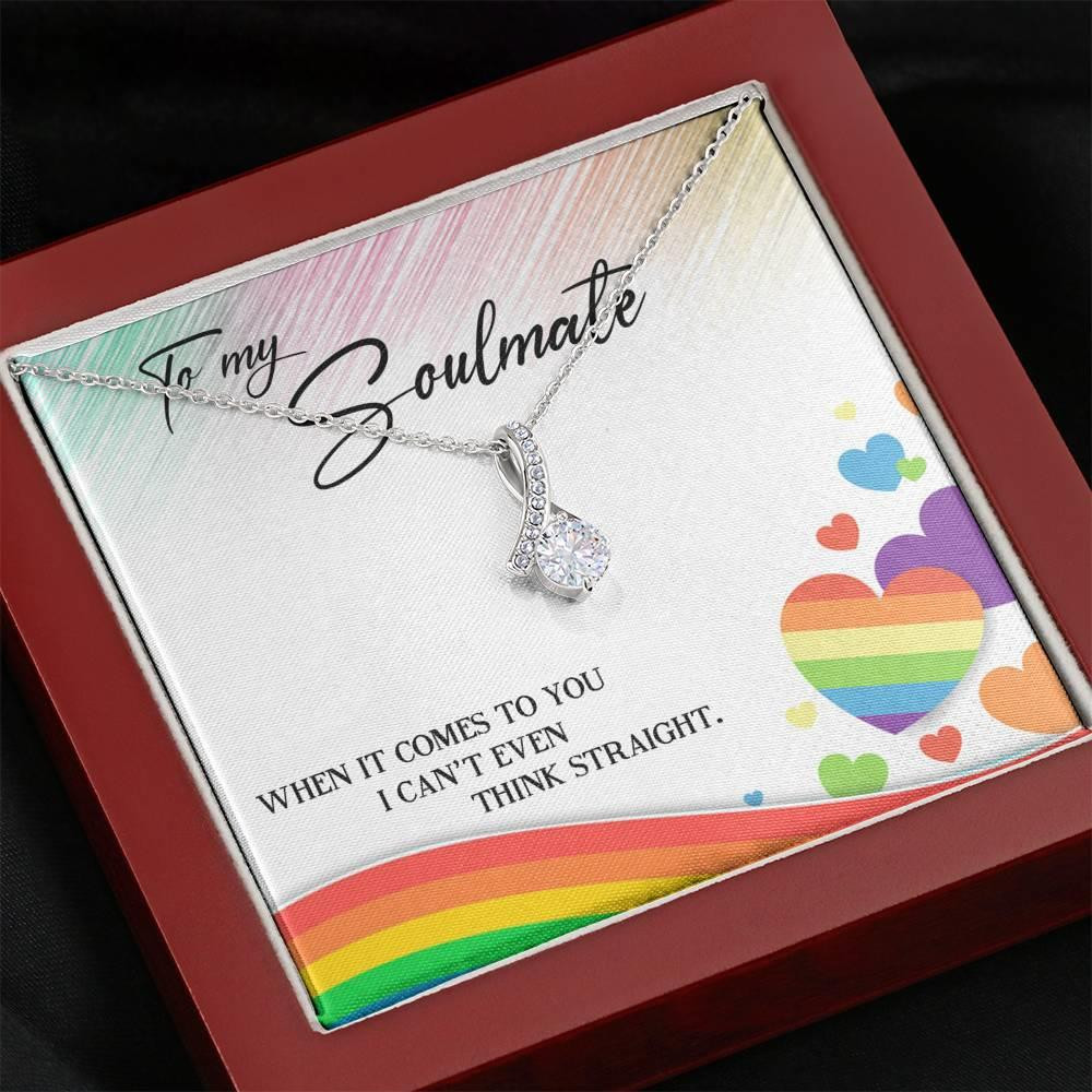 Rainbow Heart Gift For Soul Mate When It Comes To You Alluring Beauty Necklace