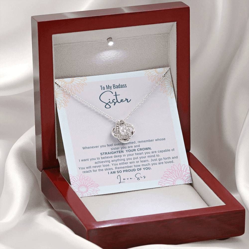 Reach For The Skies Love Knot Necklace For Sister