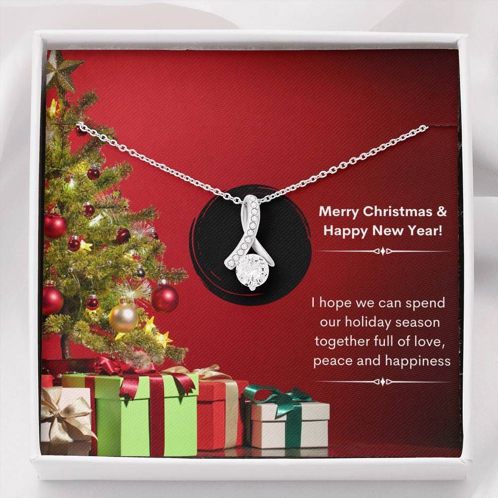 Red Xmas Full Of Love Peace Alluring Beauty Necklace