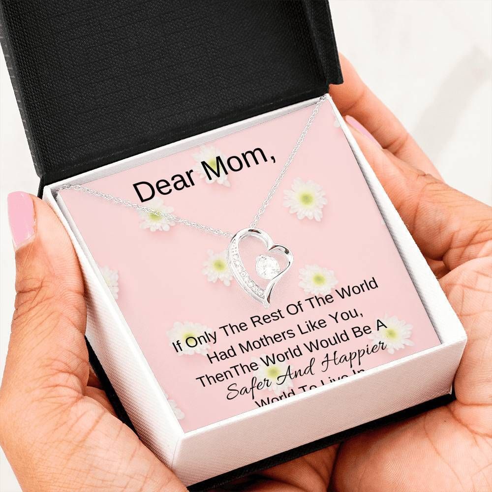 Safer And Happier Gift For Mom Silver Forever Love Necklace