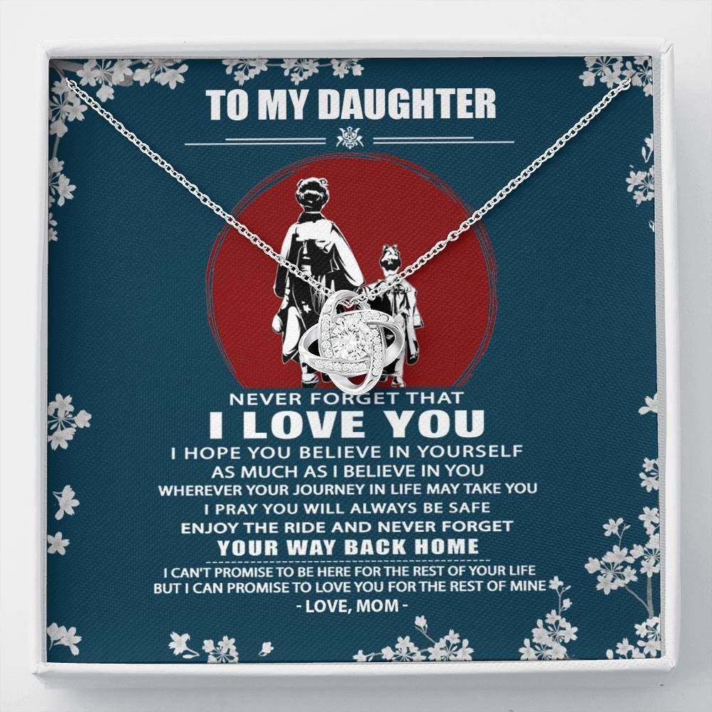 Samurai To My Daughter Never Forget Your Way Back Home Love Knot Necklace