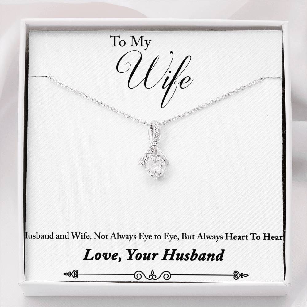 Silver Alluring Beauty Necklace Husband Giving Wife Always Heart To Heart