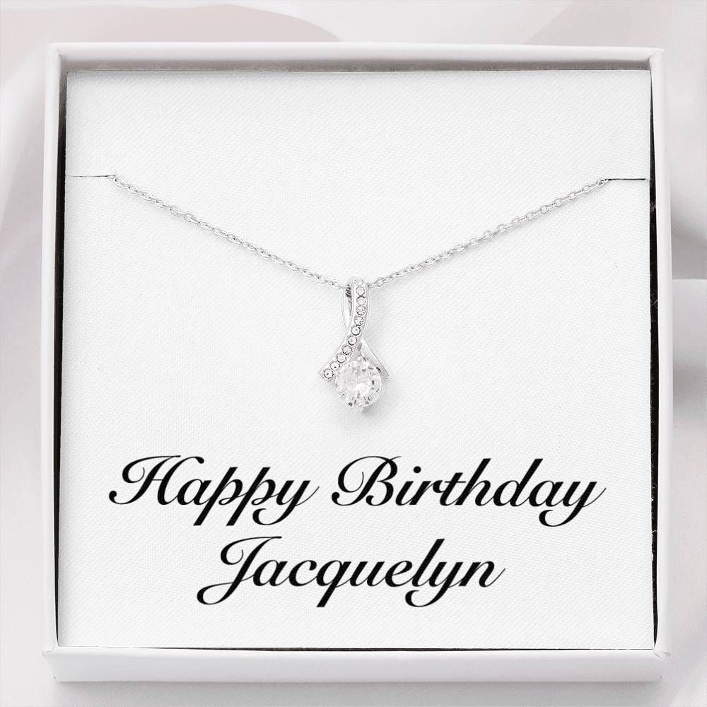 Silver Alluring Beauty Necklace Meaningful Birthday Present For Women Name Jacquelyn