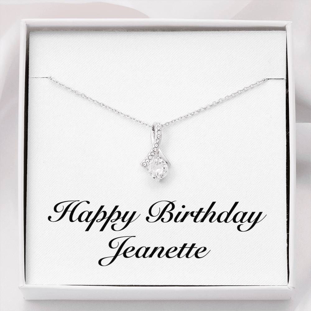 Silver Alluring Beauty Necklace Meaningful Birthday Present For Women Name Jeanette