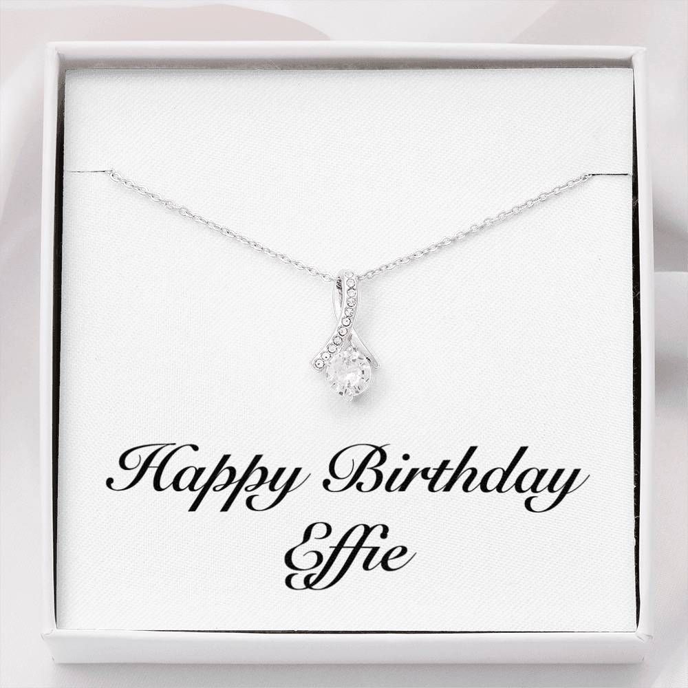 Silver Alluring Beauty Necklace Personalized Birthday Gift For Women Name Effie