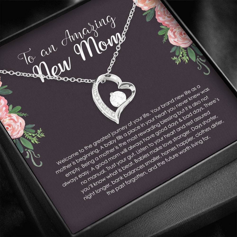 Silver Forever Love Necklace Giving Amazing New Mom Welcome To The Greatest Journey