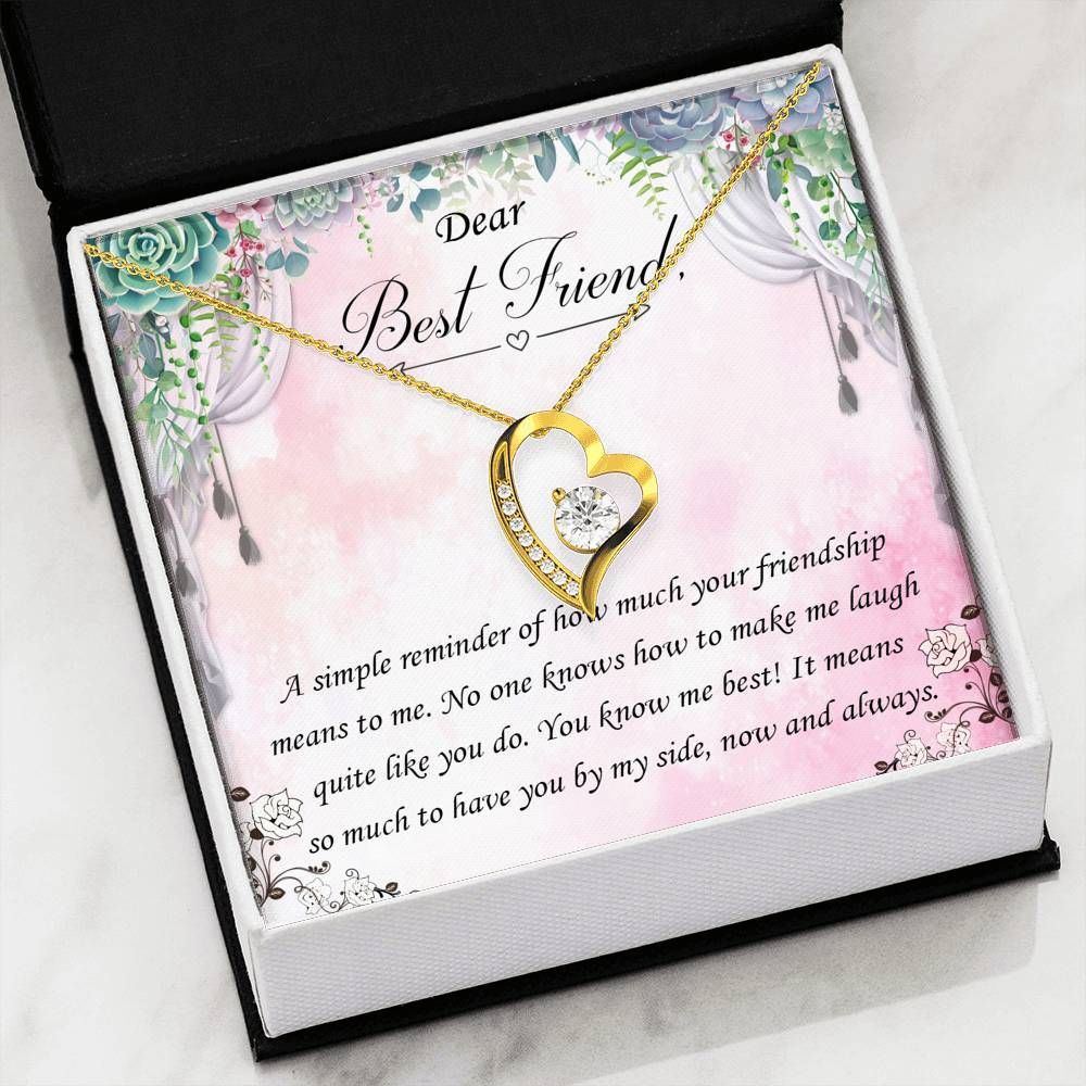 Silver Forever Love Necklace Giving Best Friend It Means So Much To Have You