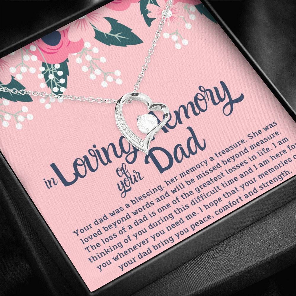 Silver Forever Love Necklace Giving Memory Dad Your Dad Was A Blessing