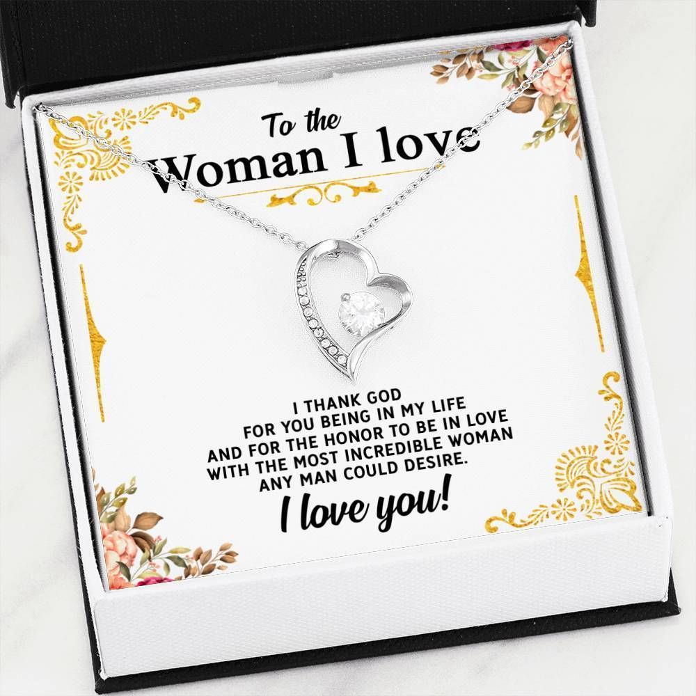 Silver Forever Love Necklace I Love You Gift For Woman Your Love