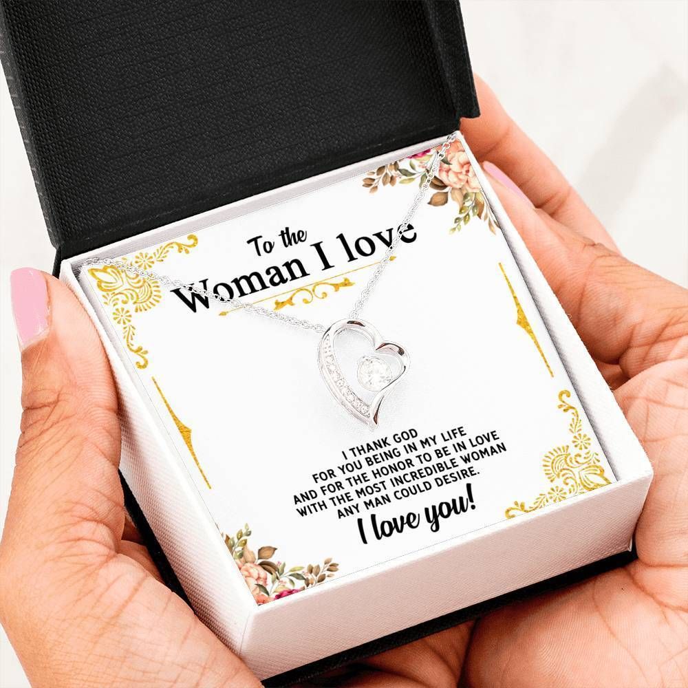 Silver Forever Love Necklace I Love You Gift For Woman Your Love
