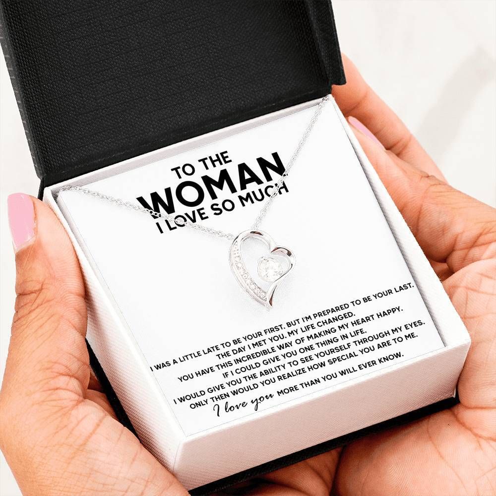 Silver Forever Love Necklace I Love You So Much Gift For Woman Wife