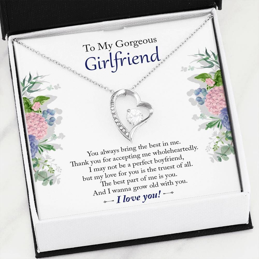 Silver Forever Love Necklace I Wanna Grow Old With You Giving Girlfriend