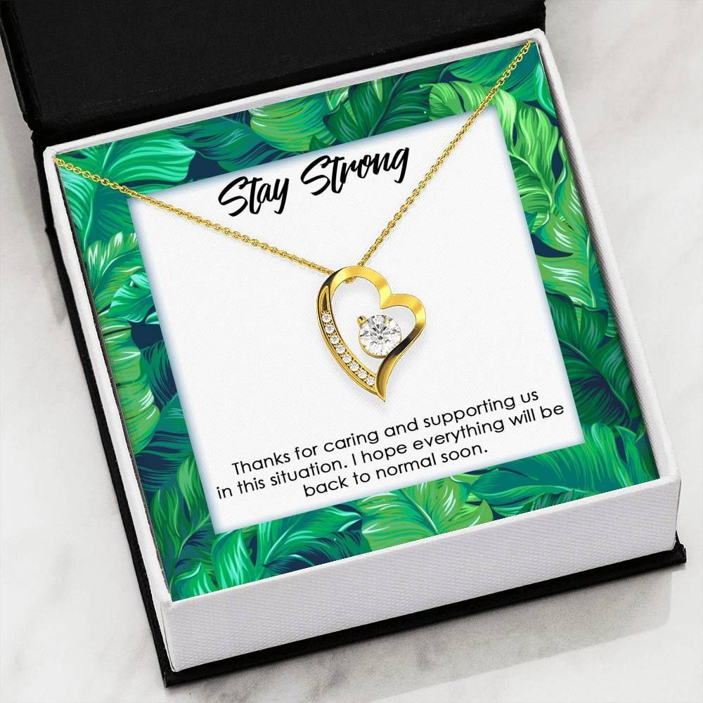 Silver Forever Love Necklace Stay Strong Gift For Daughter