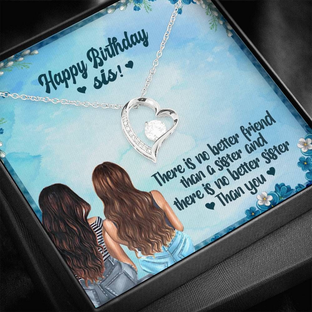 Silver Forever Love Necklace There's No Better Friend Than A Sister Giving Sister