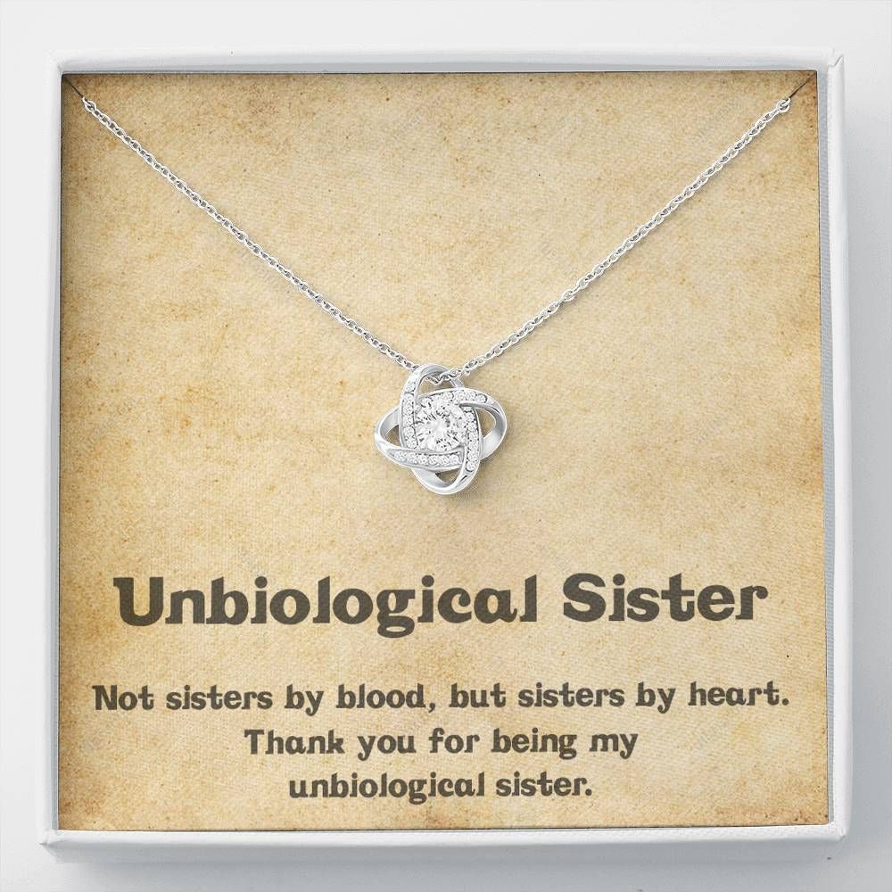 Sister By Heart Love Knot Necklace For Unbiological Sister