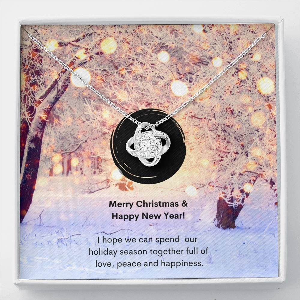 Snow Forest Merry Christmas Love Knot Necklace To Women