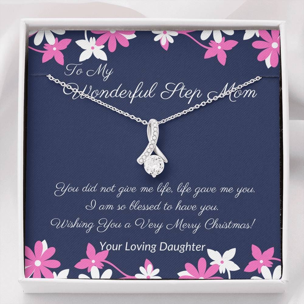 So Blessed To Have You Alluring Beauty Necklace Gift For Step Mom