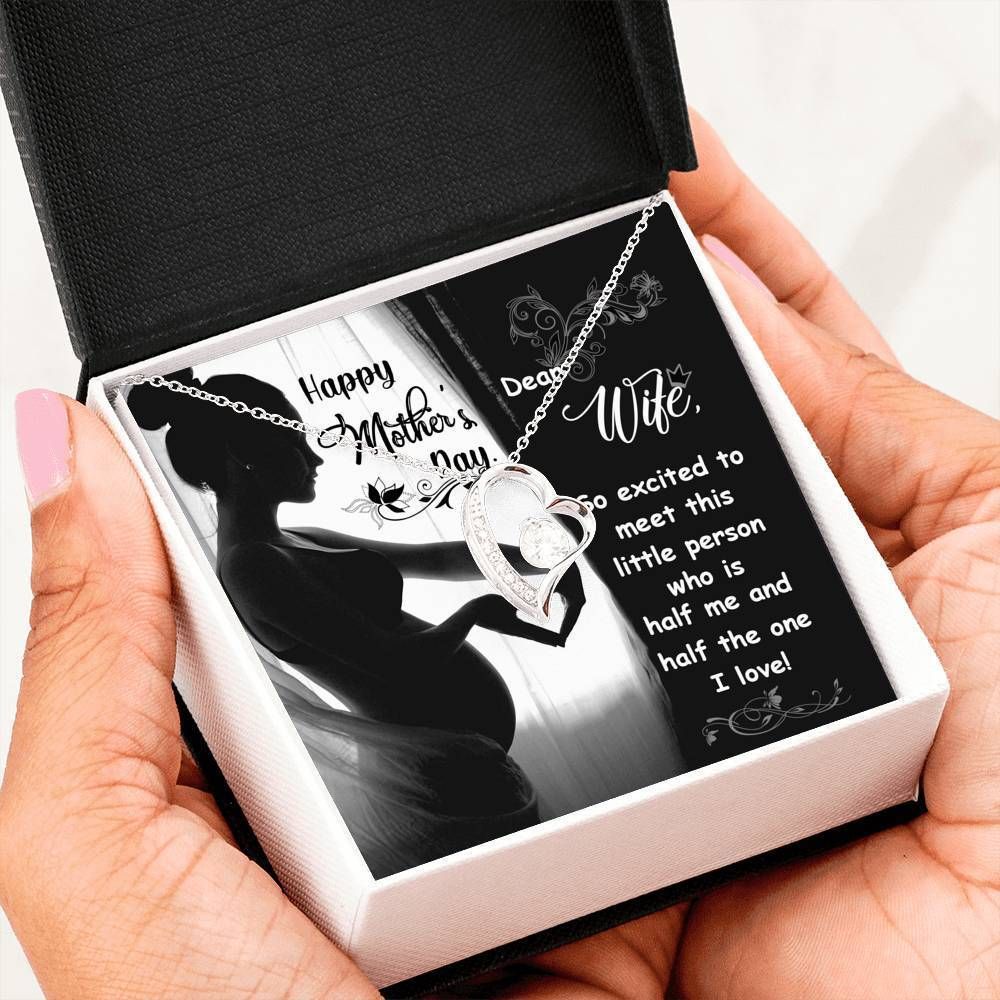 So Excited To Meet This Little Person Forever Love Necklace Gift For New Mom