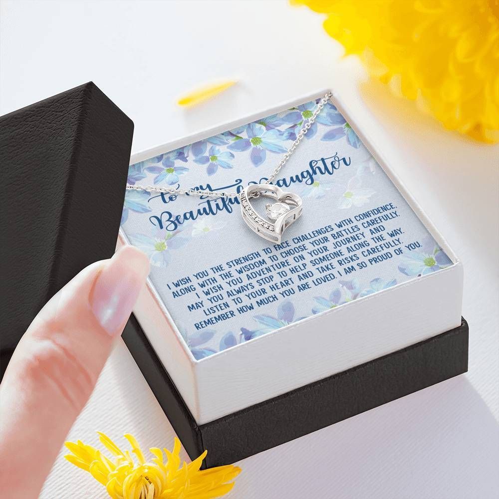 So Proud Of You Flower Garden Forever Love Necklace Gift For Daughter