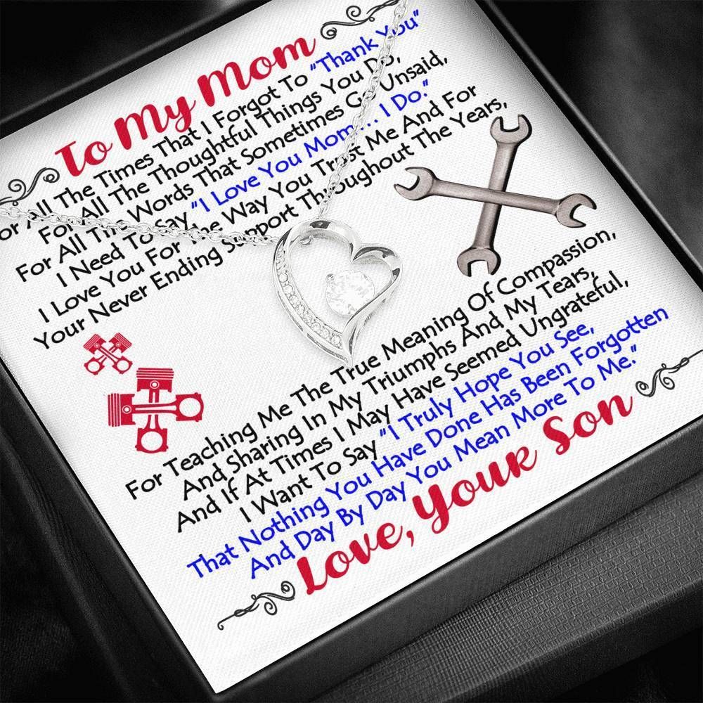 Son Giving Mom Forever Love Necklace Love You For The Way You Trust Me