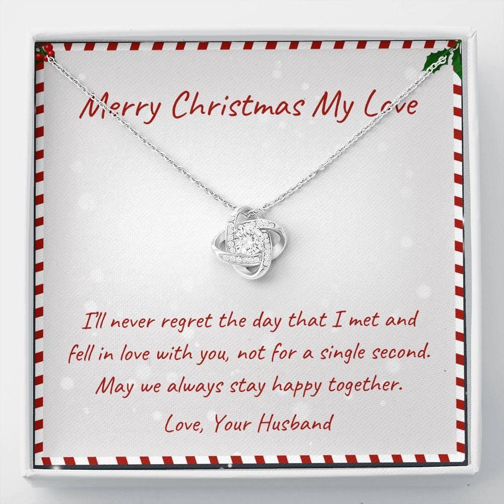 Stay Happy Together Christmas Love Knot Necklace To Lover
