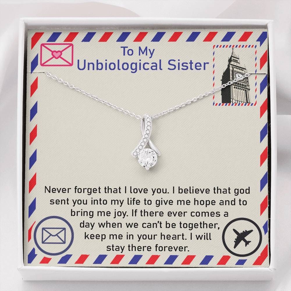 Stay There Forever Letter Alluring Beauty Necklace To Sister