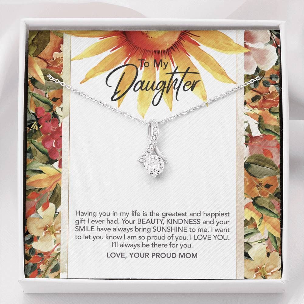 Sunflowers Art I'll Always Be There For You To Daughter Alluring Beauty Necklace