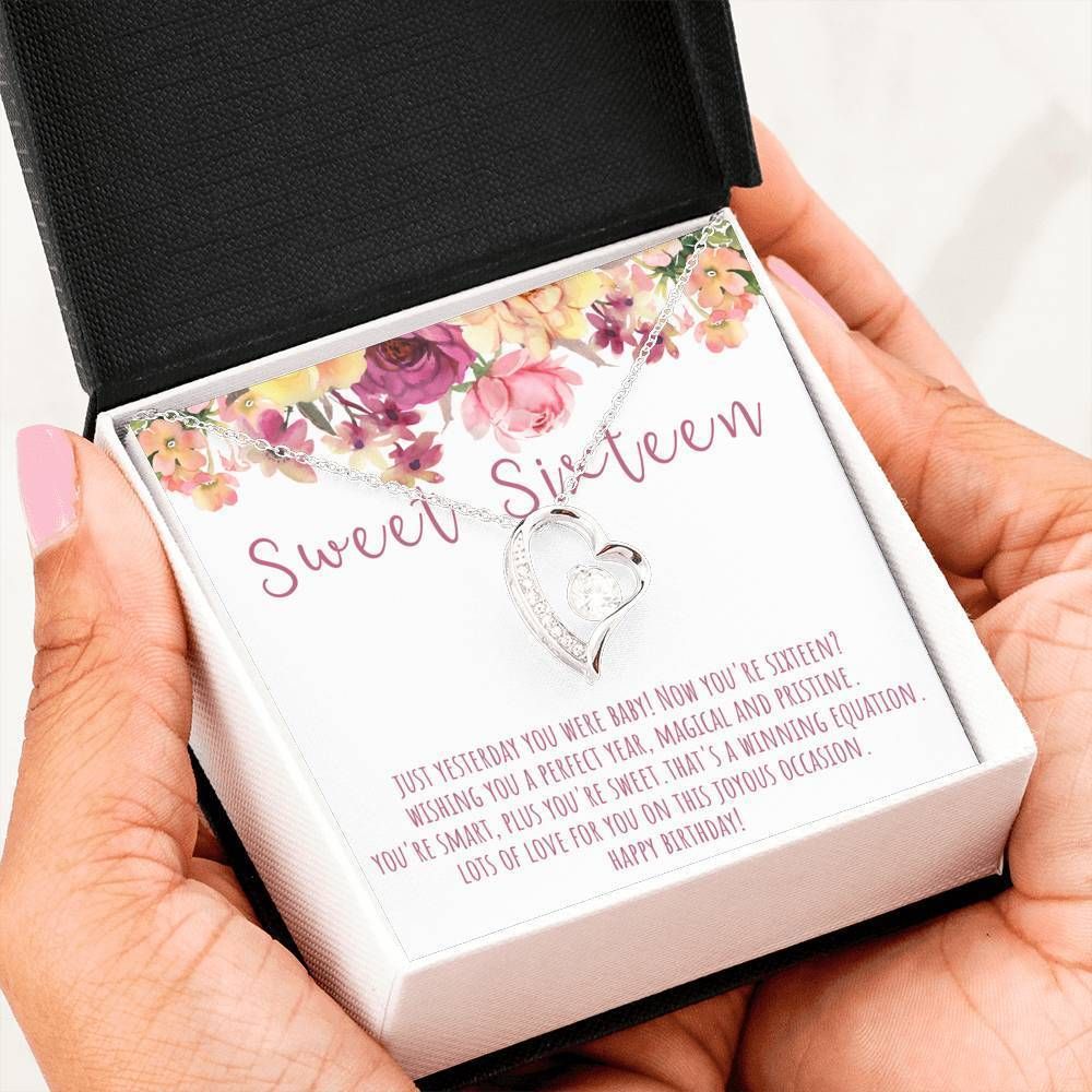 Sweet 16 Quote Forever Love Necklace Giving Daughter