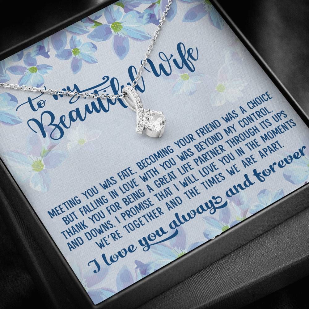 Thank For Being A Great Life Partner Alluring Beauty Necklace Gift For Wife