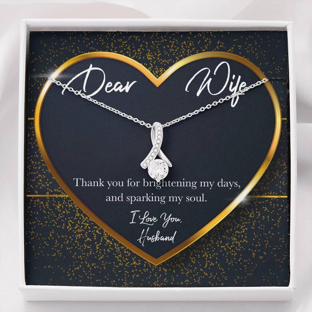Thank For Brightening My Days Alluring Beauty Necklace  Gift For   Wife