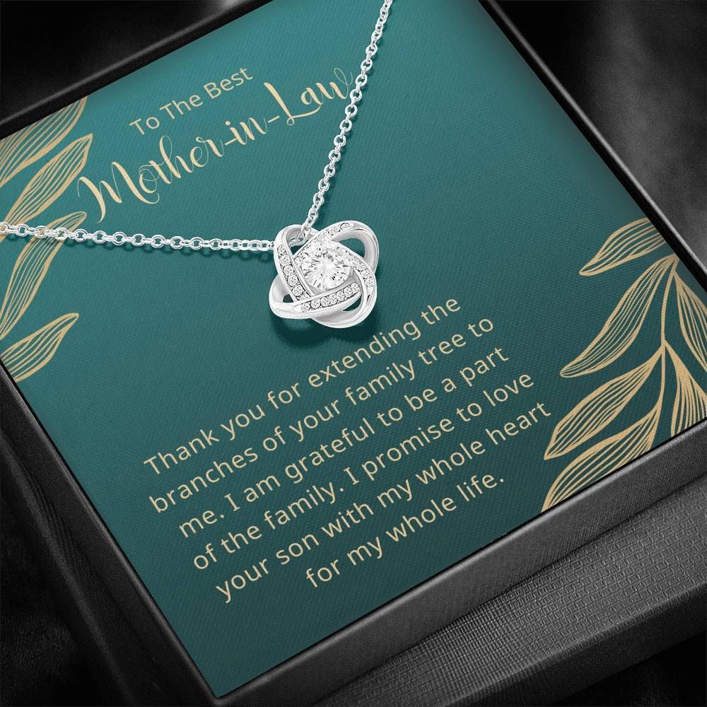 Thank For Extending The Branches Of Your Family Tree Love Knot Necklace Gift For Mother-In-Law