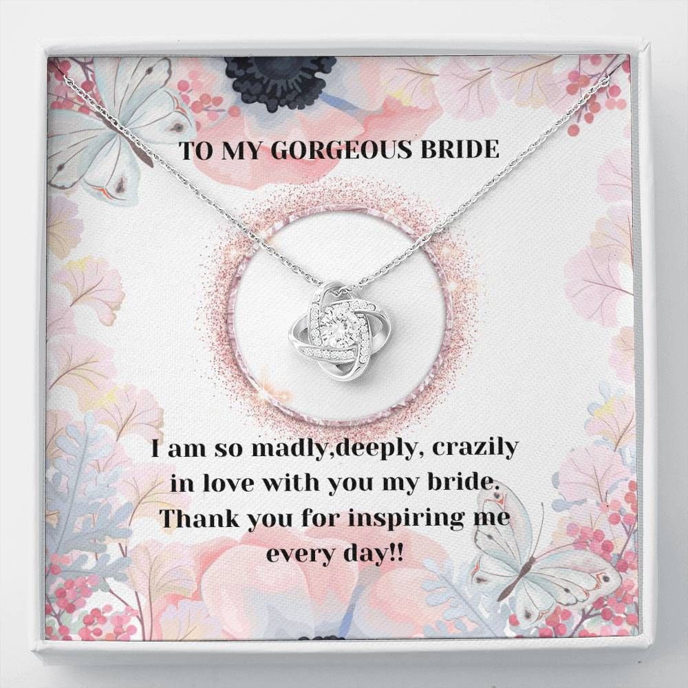 Thank For Inspiring Me Love Knot Necklace Gift For Bride
