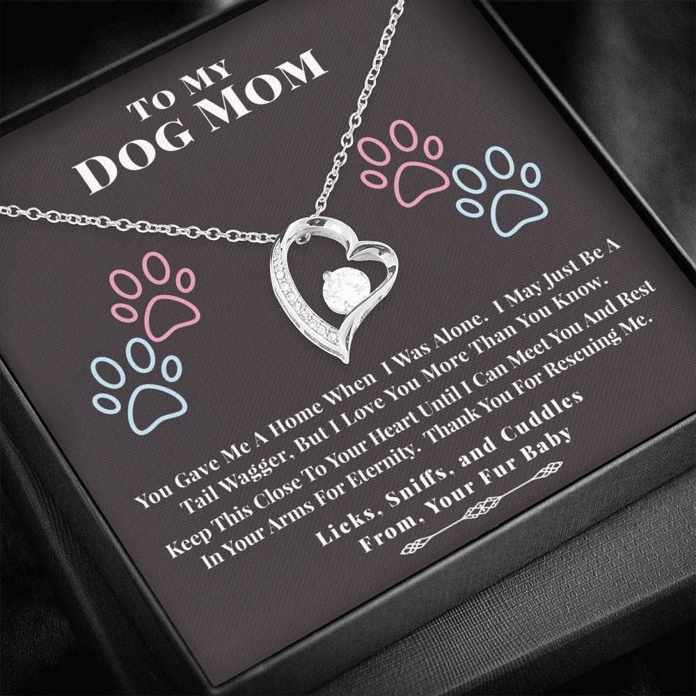 Thank For Rescuing Me Forever Love Necklace Gift For Dog Mom