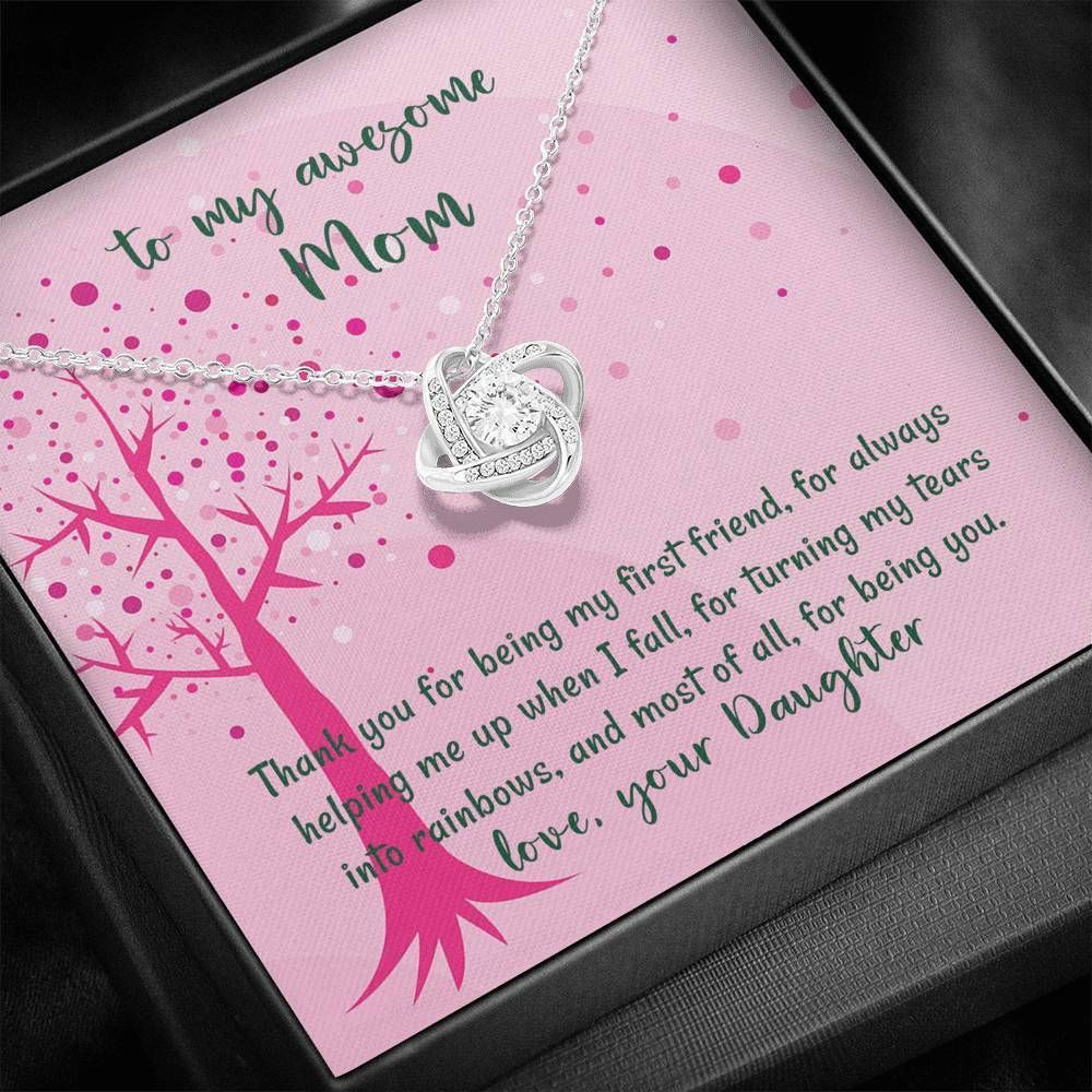 Thank You For Being You Love Knot Necklace Gift For Mom