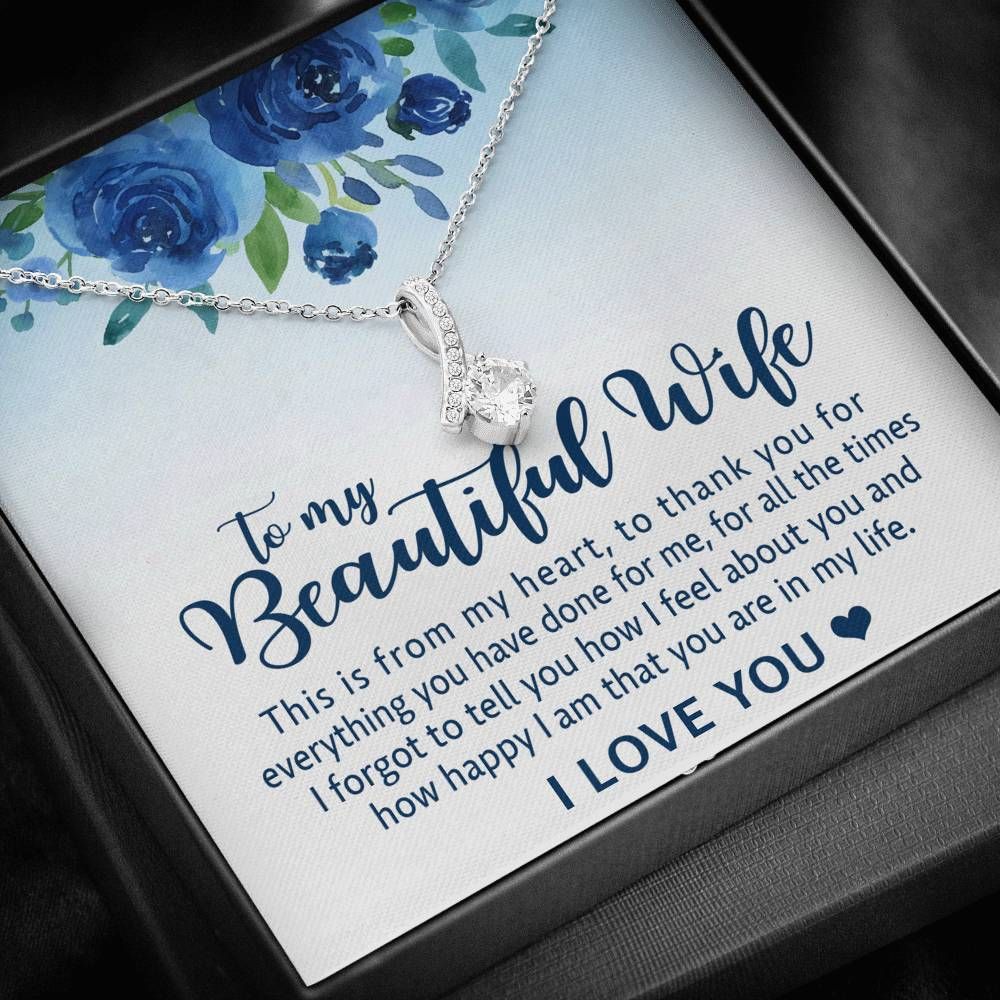 Thank You For Everything Alluring Beauty Necklace Gift For Wife