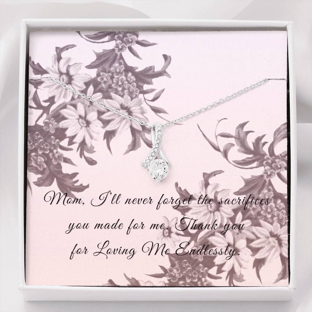 Thank You For Loving Me Endlessly Alluring Beauty Necklace Giving Mom