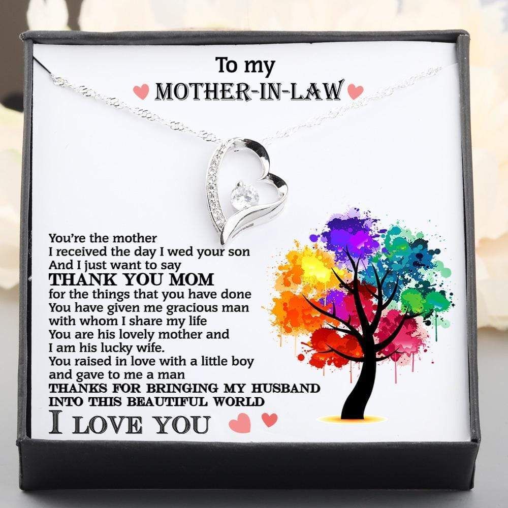 Thank You Mom Colorful Tree Forever Love Necklace Gift For Mother In Law