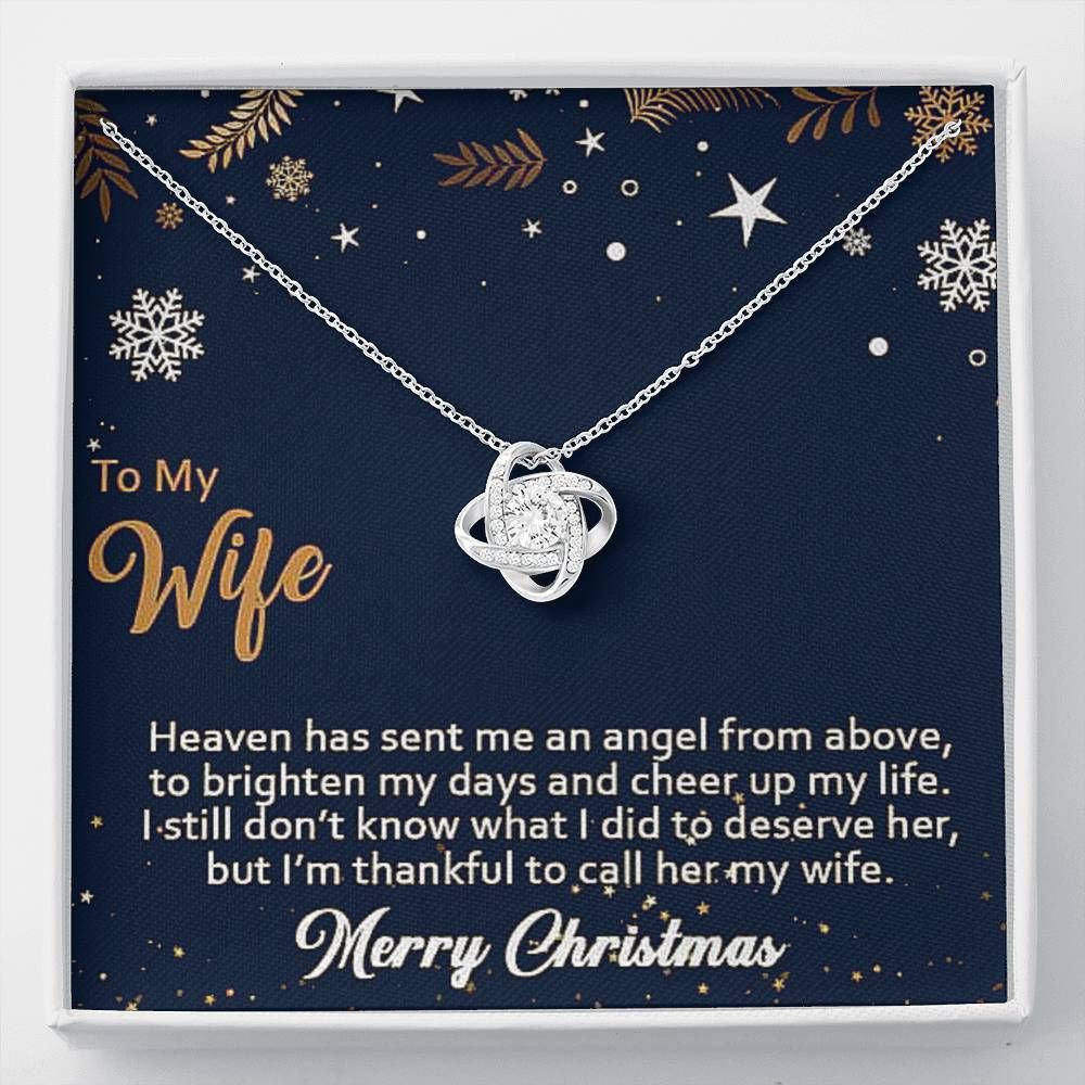 Thankful To Call Her My Wife To Wife Love Knot Necklace