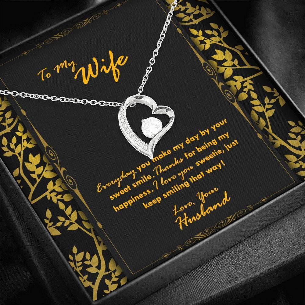 Thanks For Being My Happiness Forever Love Necklace For Wife
