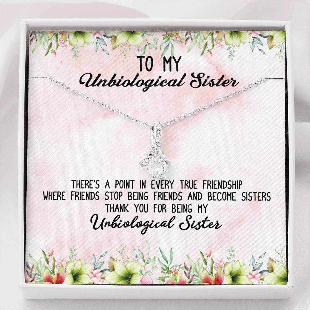 Thanks For Being My Unbiological Sister Alluring Beauty Necklace Giving Soul Sister