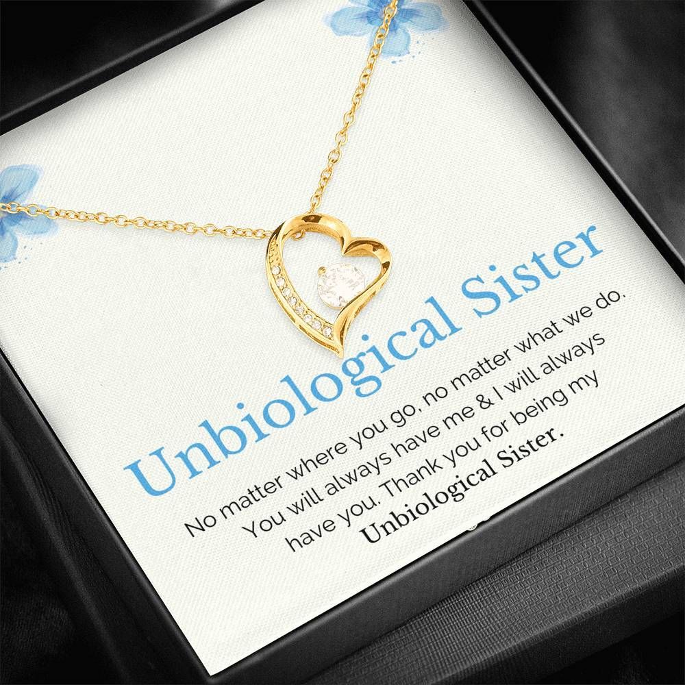 Thanks For Being My Unbiological Sister Forever Love Necklace For Soul Sister