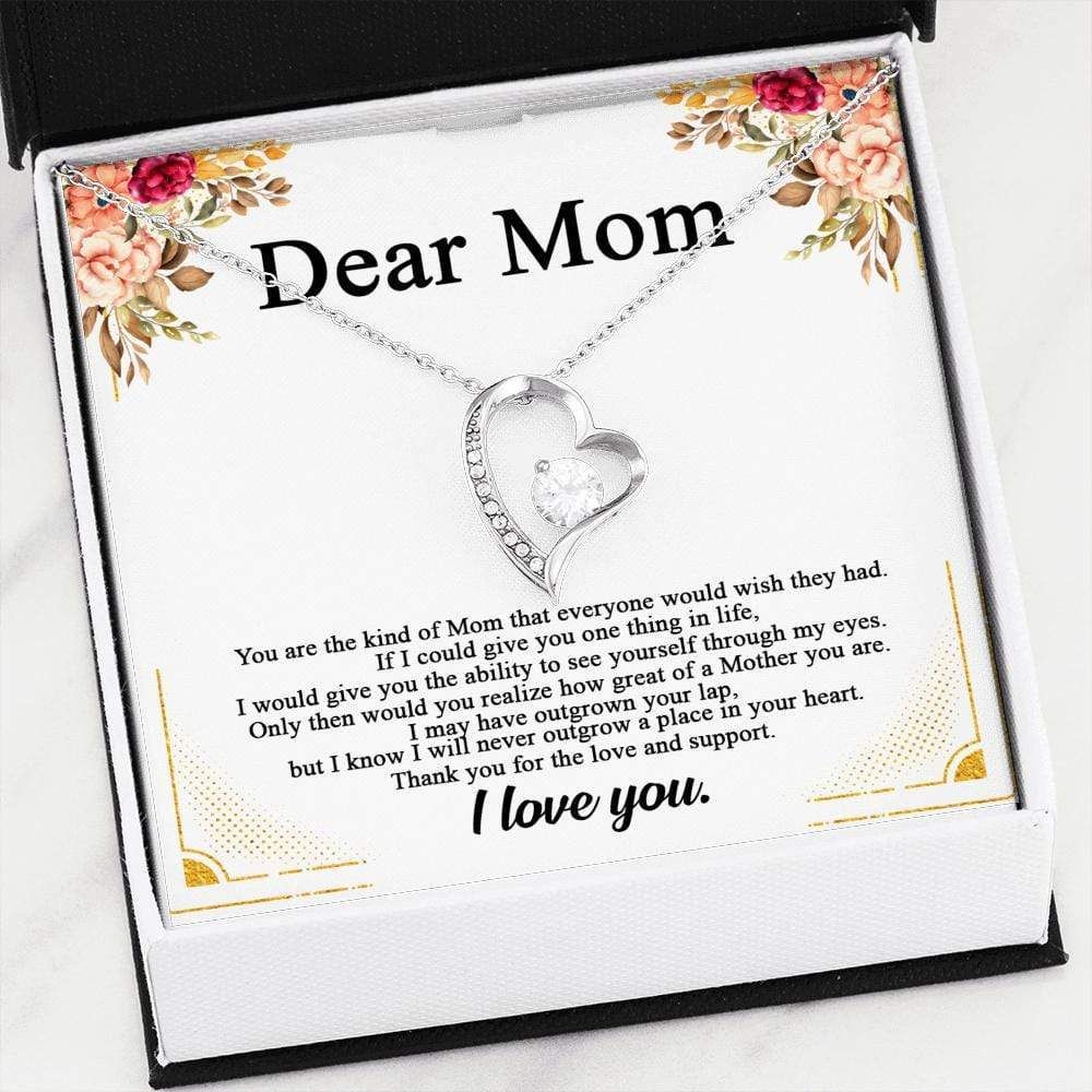 Thanks For The Love And Support Silver Forever Love Necklace Giving Mom