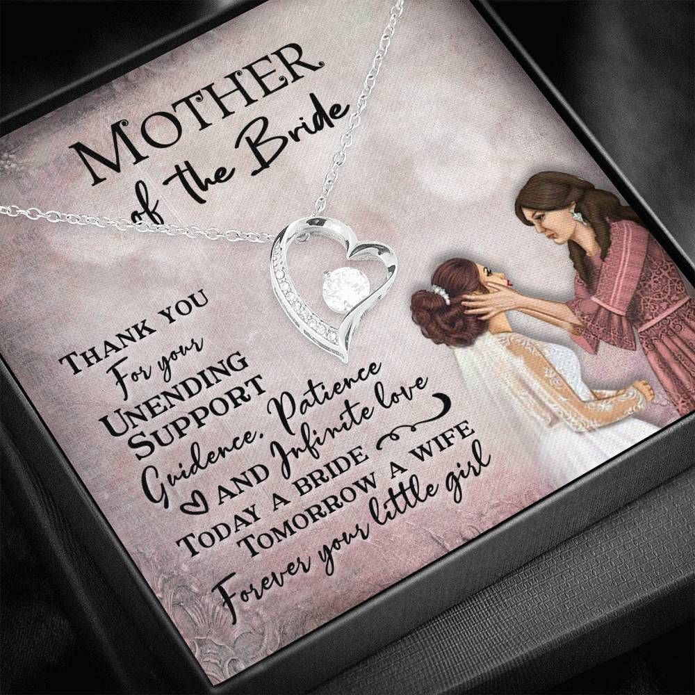 Thanks For Your Unending Support Silver Forever Love Necklace Giving Mother's Bride