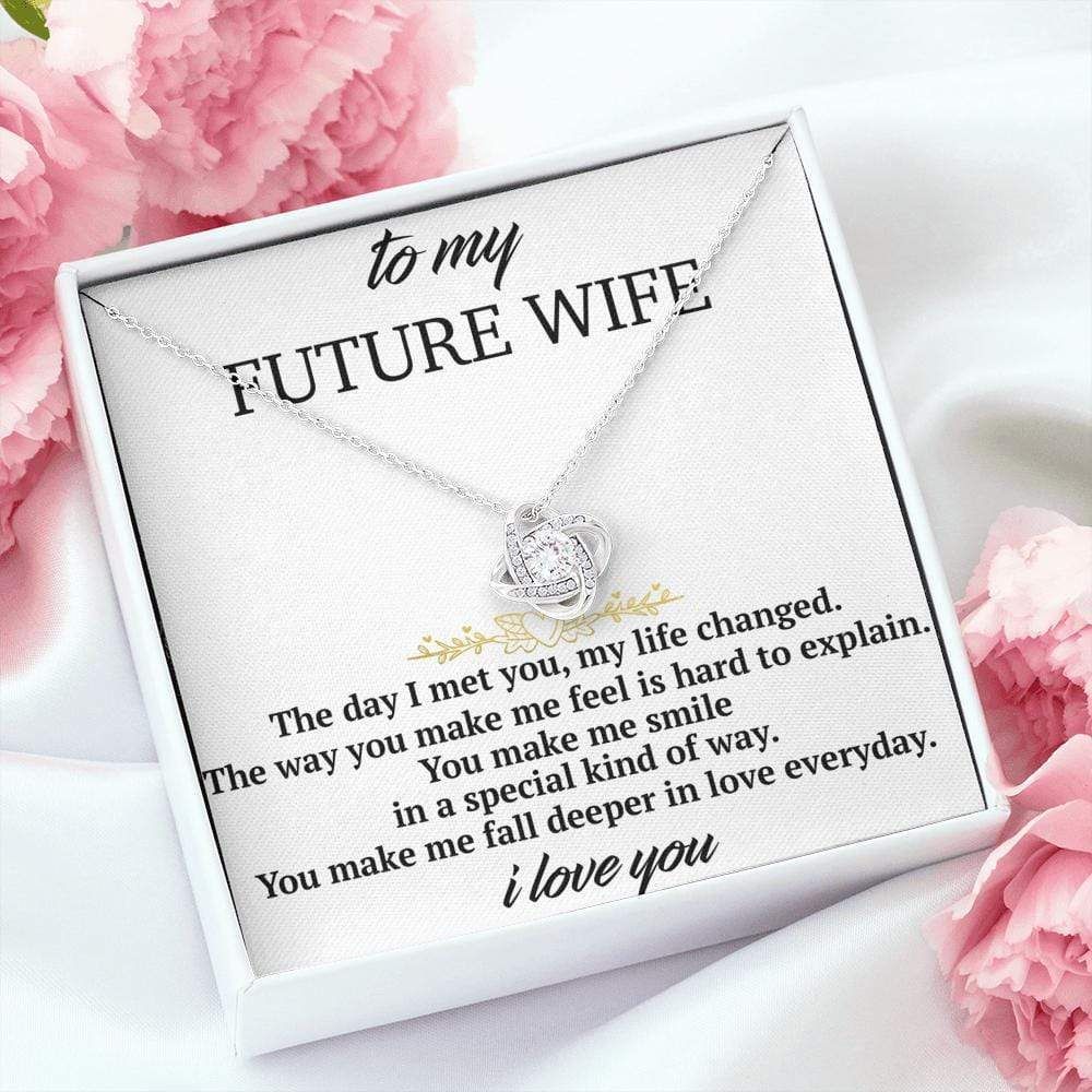 The Day I Met You Love Knot Necklace Gift For Furture Wife