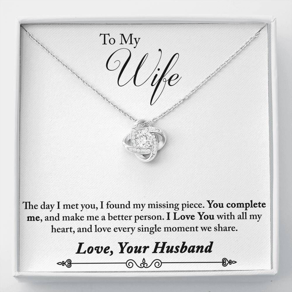 The Day I Met You Love Knot Necklace Gift For Wife