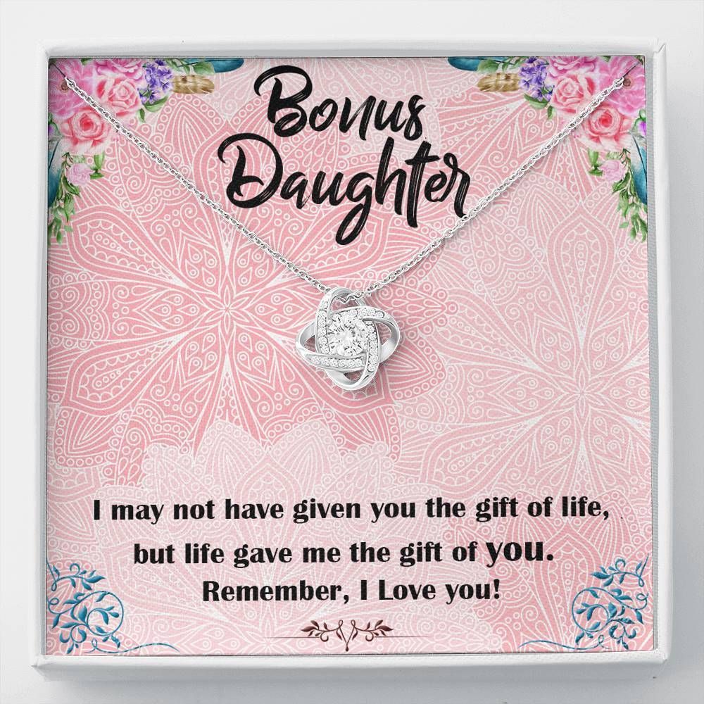The Gift Of You Love Knot Necklace Gift For Daughter Bonus Daughter