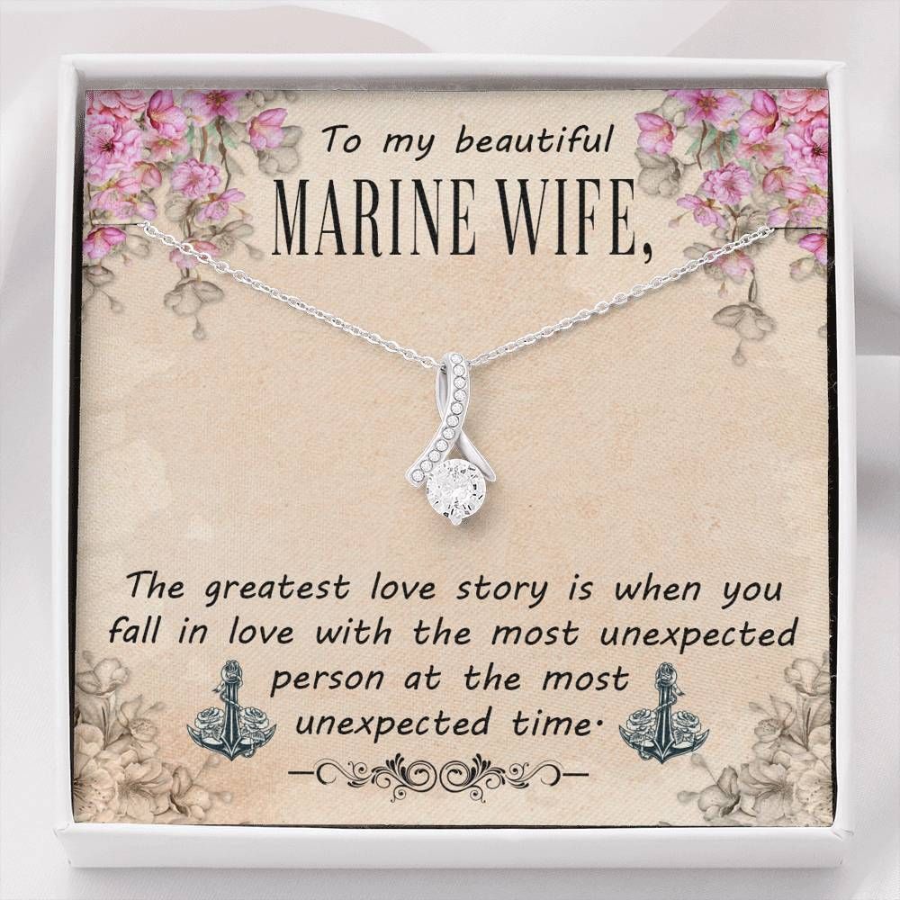 The Greatest Love Story Alluring Beauty Necklace  Gift For   Marine Wife