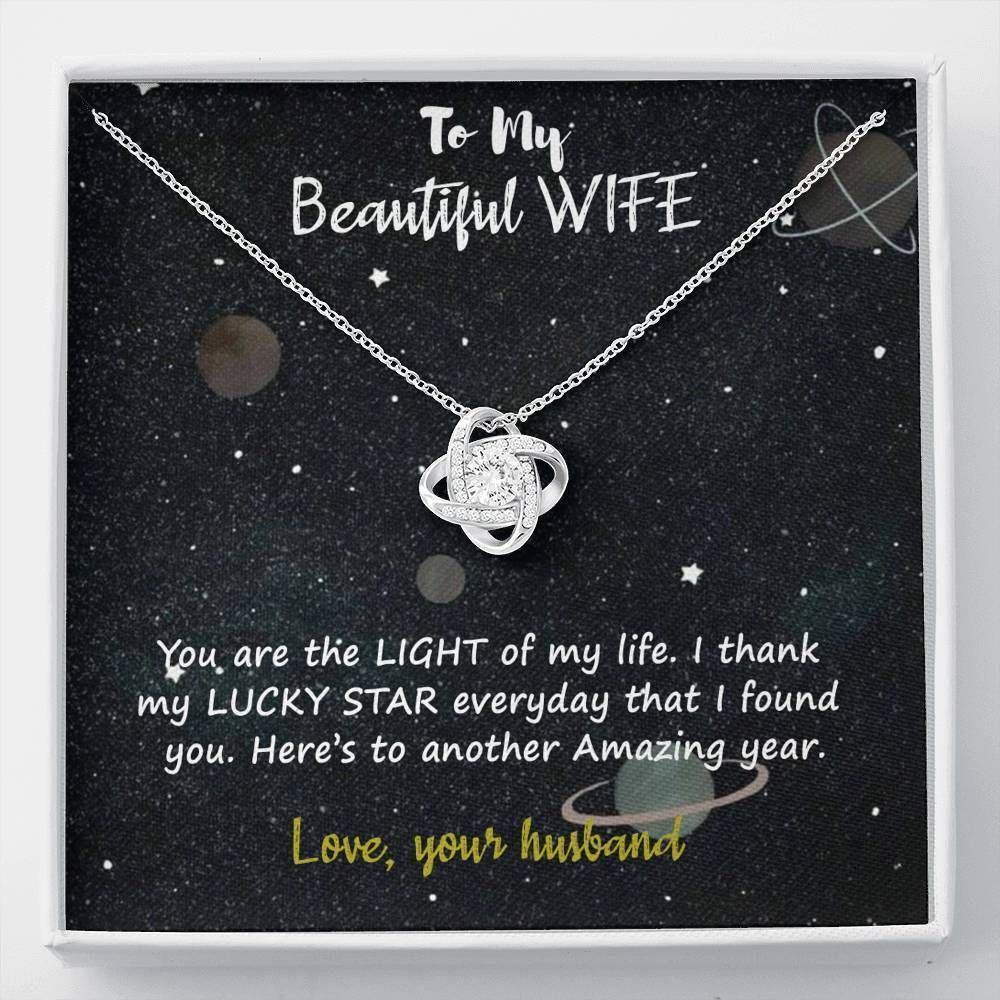 The Light Of My Life Love Knot Necklace Gift For Life Partner