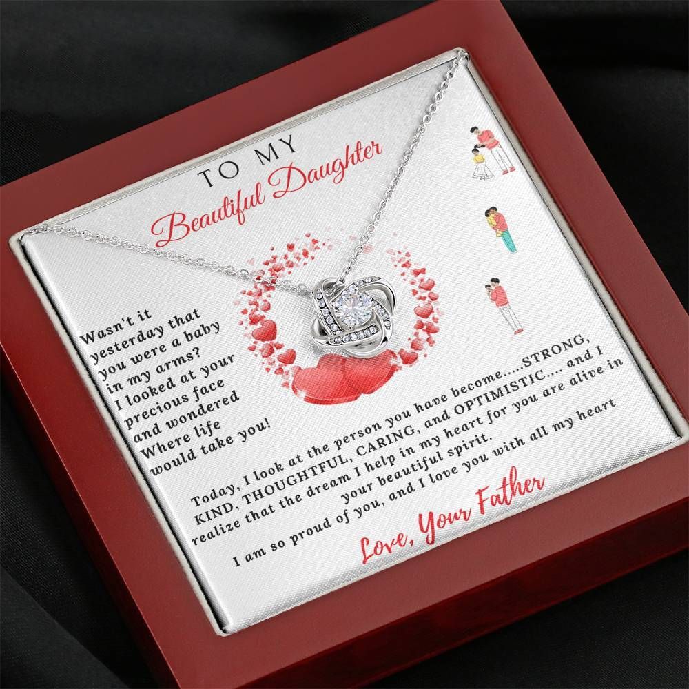 The Love Knot Necklace You Have Become Strong And Kind Gift For Daughter